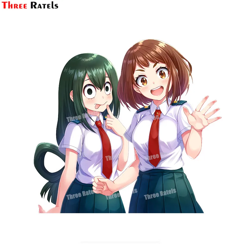 Наклейка на автомобиль с защитой от царапин Three Ratels A34 Uraraka Ochako And Asui Tsuyu Boku |