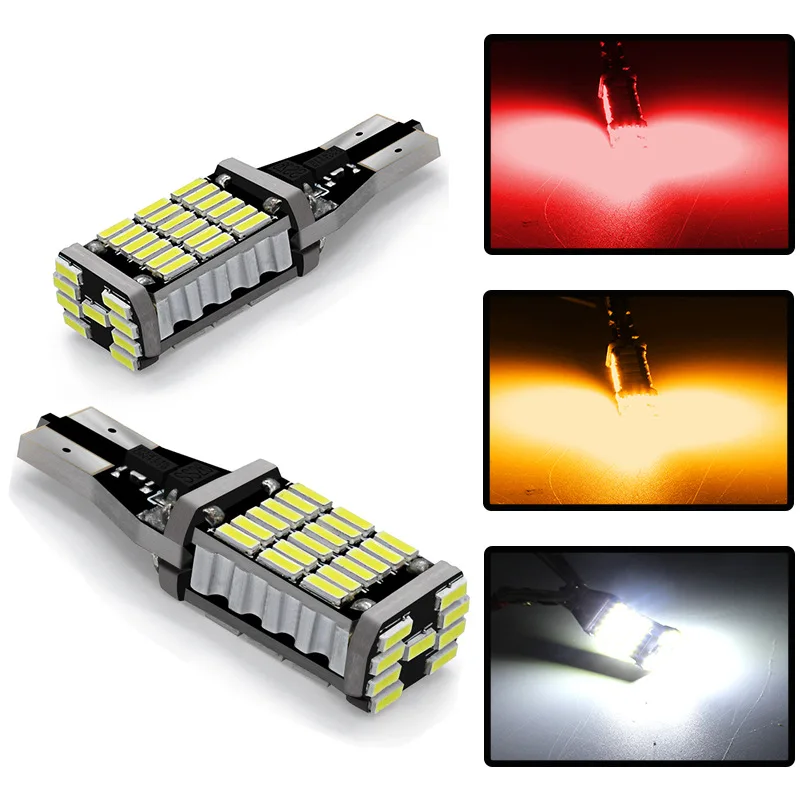 Светодиодсветильник высокой мощности T15, 4014, 45, SMD, 12 В, 5 Вт, canbus, W16W, без ошибок, для замены автомобиля