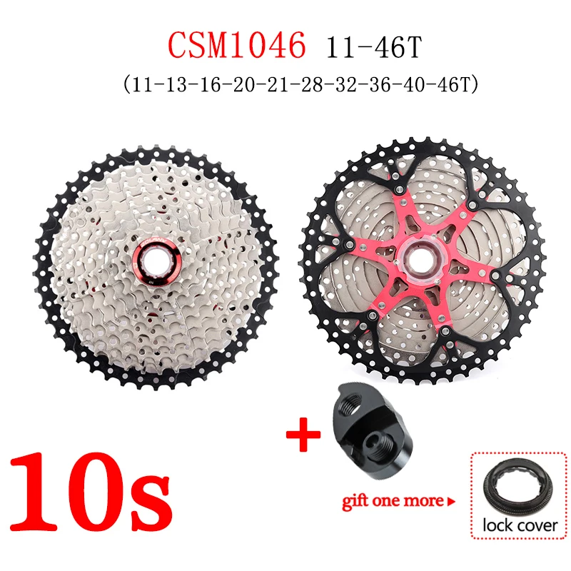 BOLANY MTB кассета 10 скорость Дорожный велосипед cassete 10 velocidade 11-40/42/46/50T звездочки переключатель подходит для ручек Shimano/SRAM - Цвет: CSM1046