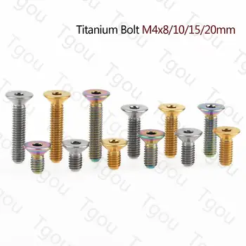 

Tgou Titanium M4x8/10/15/20mm Countersunk Hexagon Socket Head Screw for Bicycle