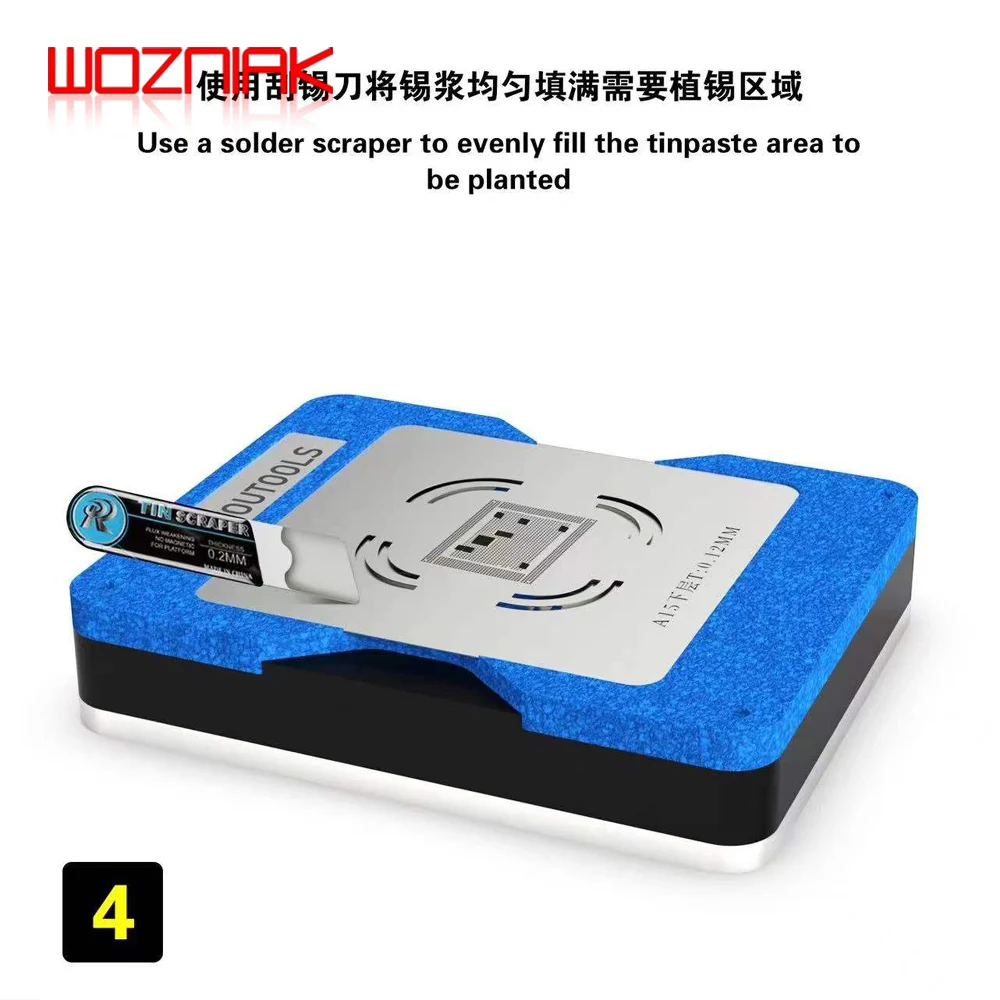 YOUTOOLS Universal CPU Reballing Tin Planting Table for iPhone A9 / A10 / a11 / A12 / A13 / A14 / A15 Chip Fixing Fixture BGA car suction dent puller