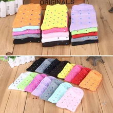

3Pairs Women's Socks Dot Print Lovely Cute Cotton Blends Socks Girls Comfortable Spring and Autumn Ankle Short Socks Sokken