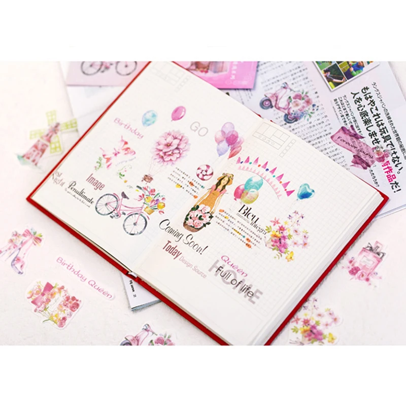 60 шт./лот воспоминание Kawaii Wistaria лесная кошка океан "сделай сам" Скрапбукинг Washi дневник альбом украшения этикетки клейкая наклейки