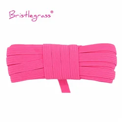 Bristlegrass Glitter Elastic Cord - 6mm Flat Skinny Band for DIY Sewing & Craft Projects (Passion Fruit)