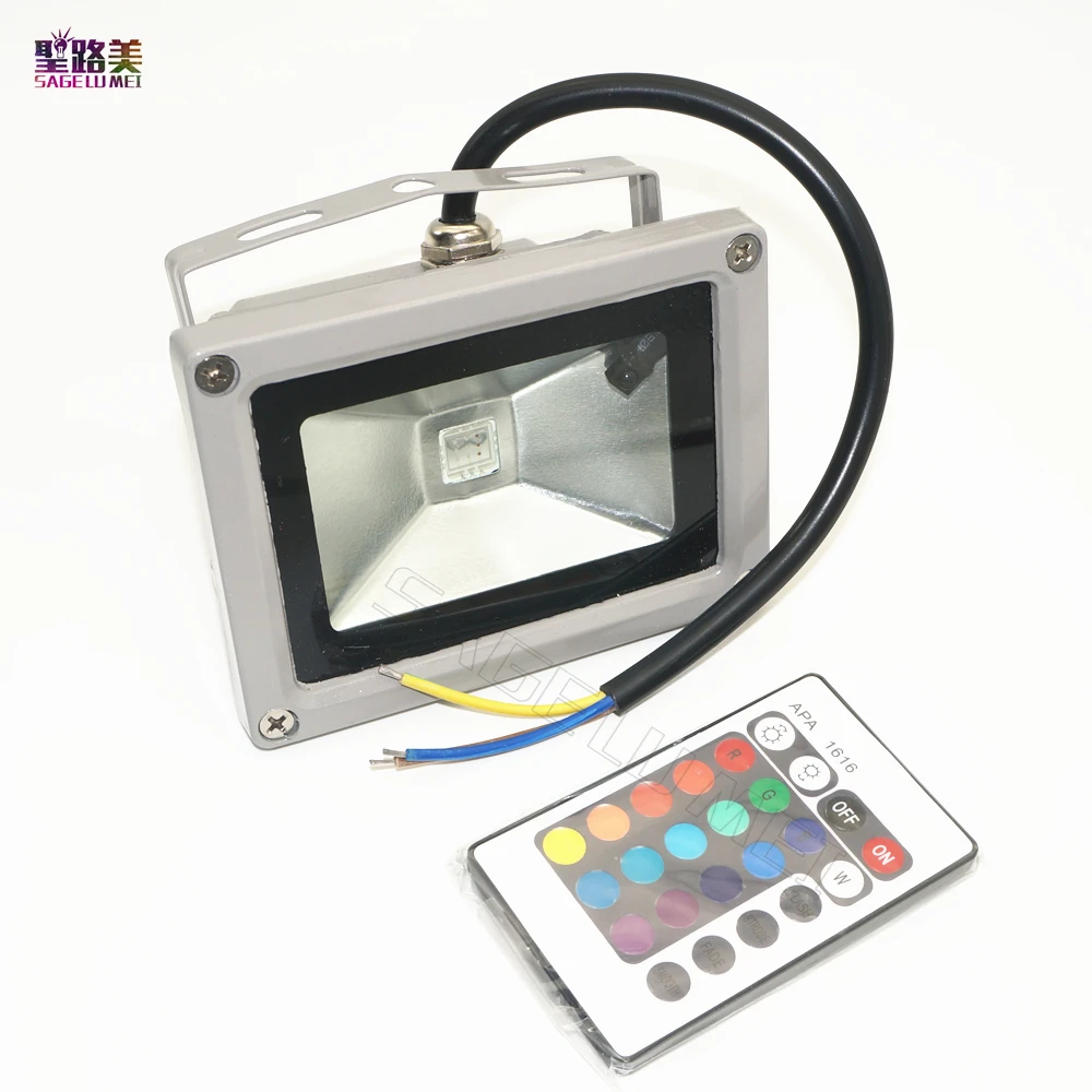 Светодиодный уличный отражатель RGB AC85-265V 10 Вт 20 30 водонепроницаемый многоцветный