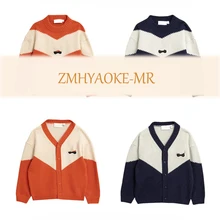 Предпродажа, ZMHYAOKE-MR, осень, детский Рождественский свитер, Рождественская одежда для малышей, Модный пуловер, детские свитера, топ для девочек, свитер