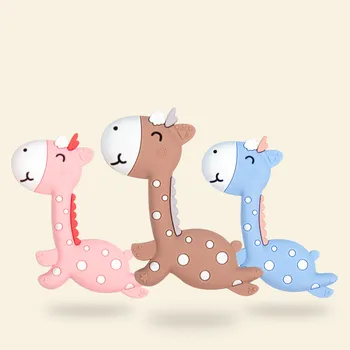 

1PC Silicone Giraffe Baby Teether Soft Infant Teething Toy BPA Free Giraffe Pendant Necklace Baby Food Grade Teething Hanging