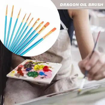 

10pcs/set Paint Brushes Nylon Gouache Different Shape Round DIY Watercolor Pen for Artists Painter Beginners Supplies