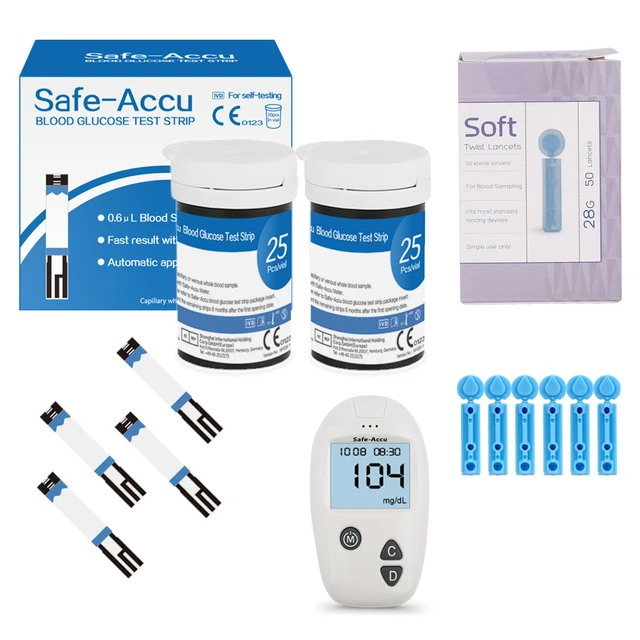 Safe Accu Blood Glucose Test Strips Suitable for Safe Accu without Glucometer 2