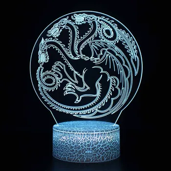 

Game of Thrones Night Lights Daenerys Targaryen Dragon Model LED Lamp Room Decoration Lights With Remote Control Christmas Gift