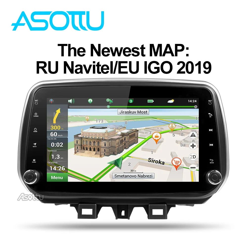 Top Asottu PX30 android 9.0 car dvd gps player for hyundai Tucson ix35 2018 car dvd gps navigation raido video  player  car stereo 5
