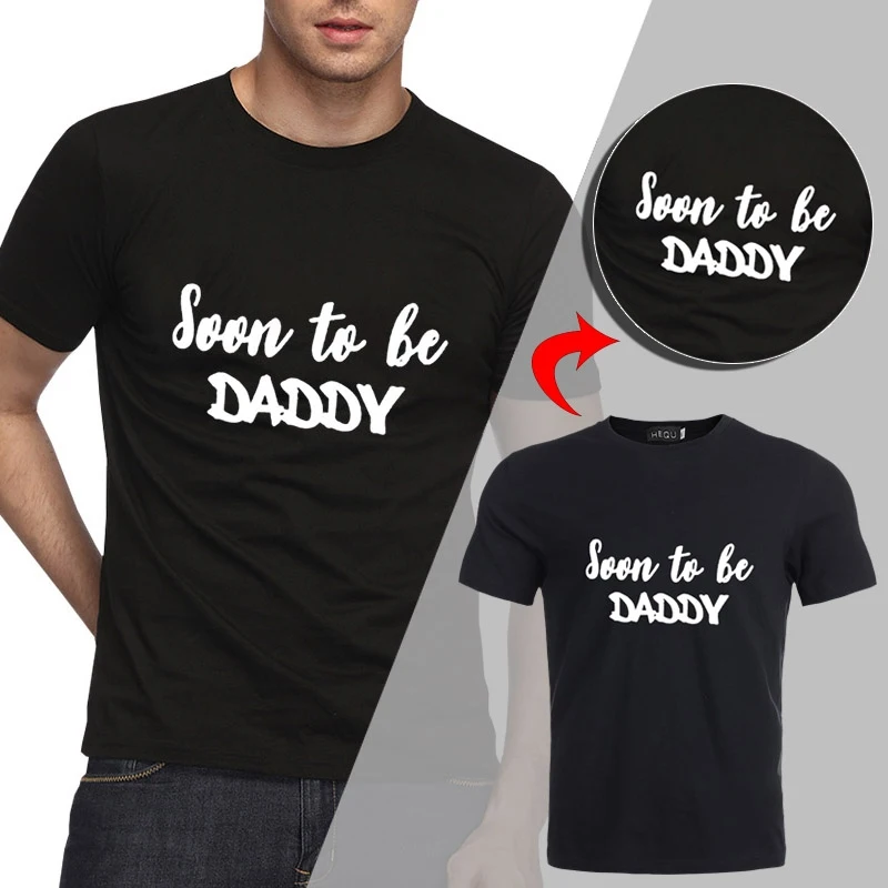 В ближайшее время, чтобы быть футболка Hoosier Daddy Детские объявление футболки будущее мама папа футболки для пары рубашки для мальчиков