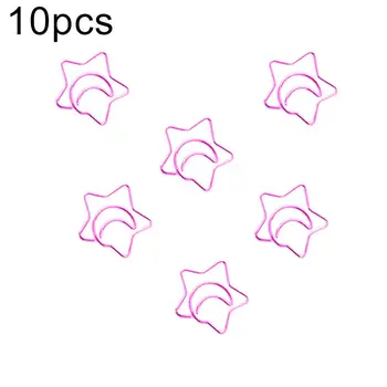 

10Pcs Cactus Star Moon Shape Durable Bookmark Paper Clip Pin Office School Stationery Supply Random Color