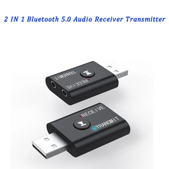 

NEW 2 IN 1 Bluetooth 5.0 Audio Receiver Transmitter RCA 3.5mm Jack AUX Stereo Music USB Wireless Adapter For TV Car PC Speaker