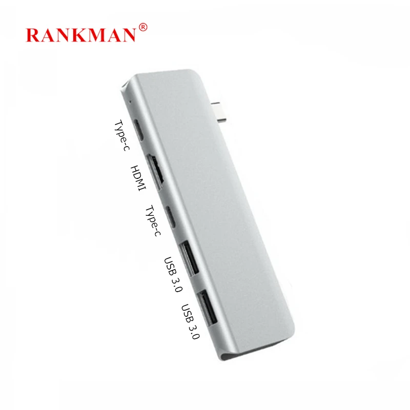 

Rankman Type C to HDMI 4K USB C SD TF Card Reader USB 3.0 Aux Adapter for MacBook Surface Samsung S9 Dex Huawei P30 TV Projector