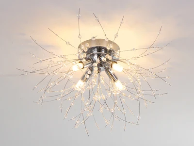 Crystal snowflake chandelier For Living Room Kitchen Rectangle Globe Dandelion chandelier Nordic Decor round led ceiling lamp foyer chandelier Chandeliers
