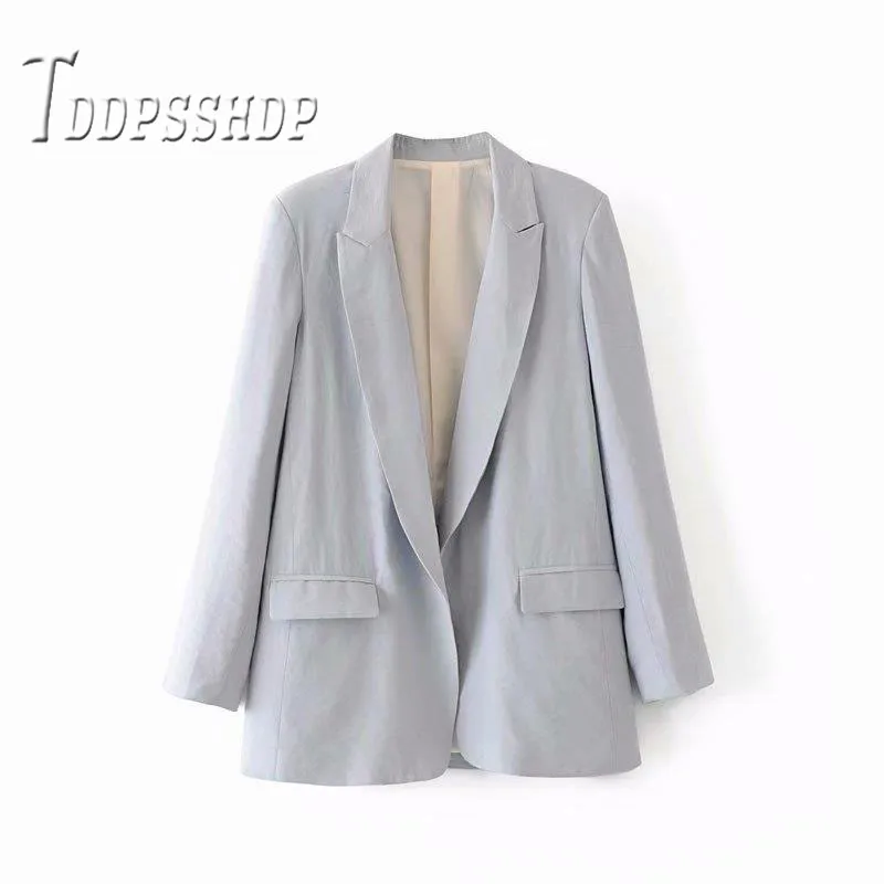 price cut  2019 Office Lady Lapel Women Coat Elegant Formal Autumn 3 Colors Can Choose Female Jacket