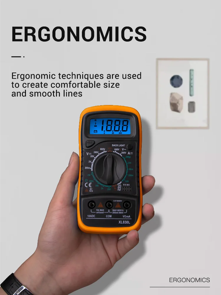 ANENG XL830L цифровой ЖК-мультиметр Цифровой профессиональный Электрический вольтметр Амперметр AC DC Ом Вольт тестер карманные мультиметры
