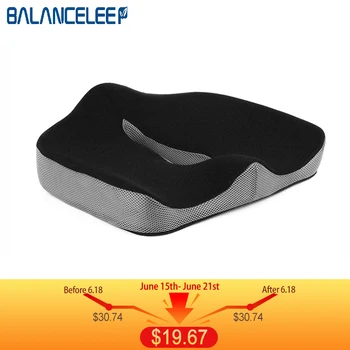 

BALANCELEEP Memory Foam Seat Cushion Carry Handle Orthopedic Cushion on Chair Comfortable Pain Cushion for Office Wheelchair
