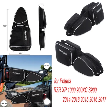 

Front Door Driver and Passenger Side Storage Bag Set with Knee Pad for Polaris RZR XP 1000 900XC S900 2014-2018