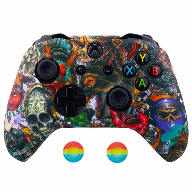 devil ZOMTOP водопроводная Печать Камуфляж силиконовый чехол для Xbox One X S контроллер защитный чехол с джойстиком ручки - Цвет: devil