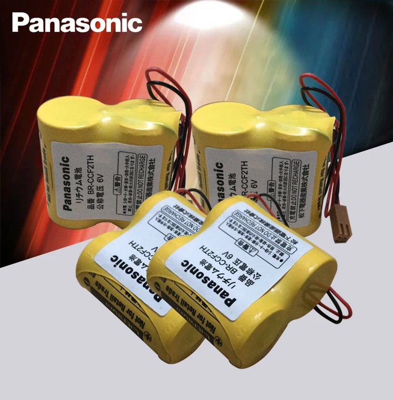 Panasonic Original 4pcs/lot BR CCF2TH Battery with w/2P plug 6V 5000mah
