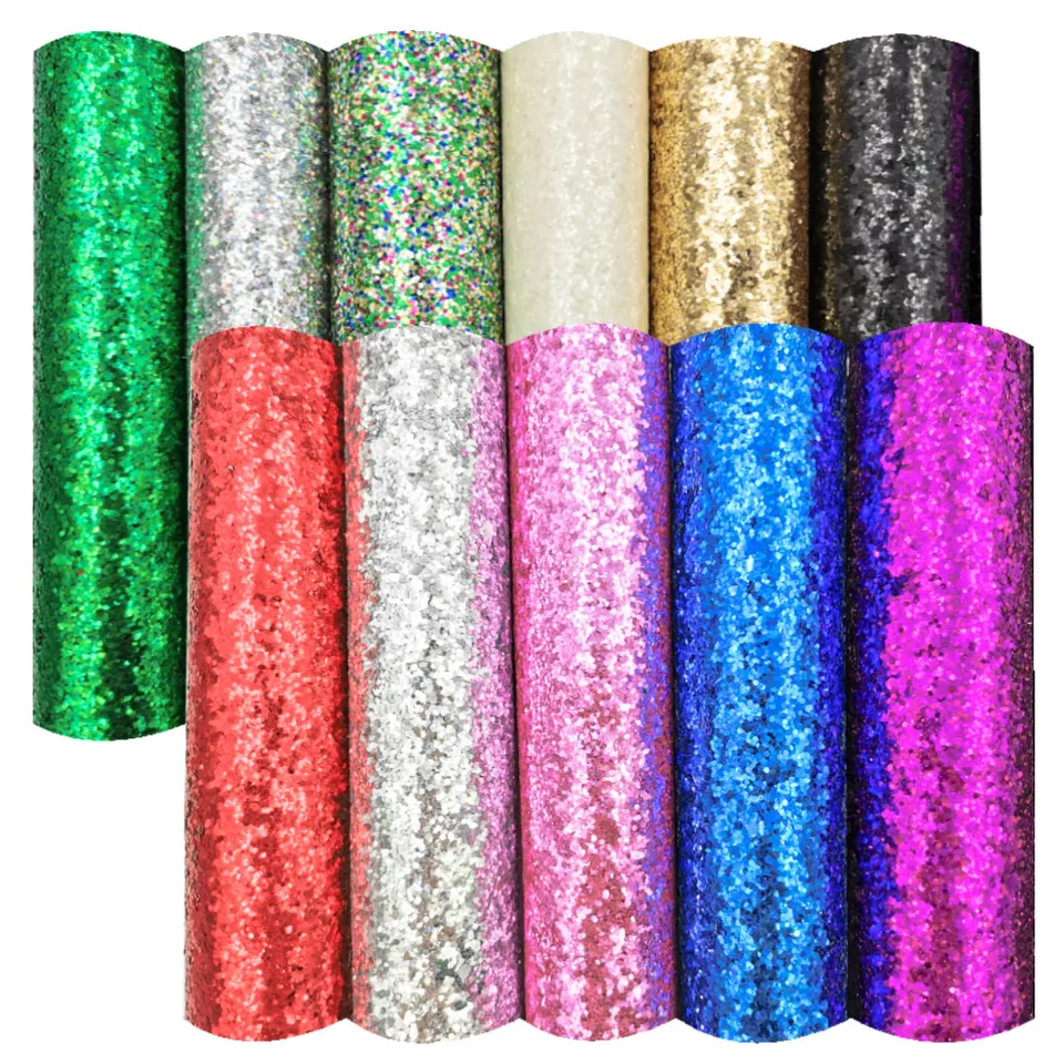 Candy Frosted FINE Glitter Vinyl Fabric Sparkle Shiny iridescent Faux  Leather Handmade Craft Material Bow Bag