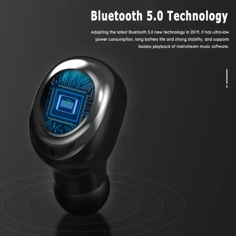 Mr 8D Wireless Earphone Bluetooth V5.0 Wireless Bluetooth Headphone LED Display With 2000mAh Power Bank Headset With Microphone