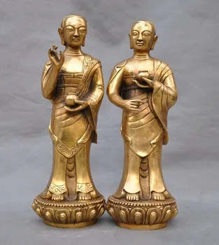 

wedding decoration Tibet brass Buddhism temple sakyamuni Patron saint Ananda Kasyapa buddha statue