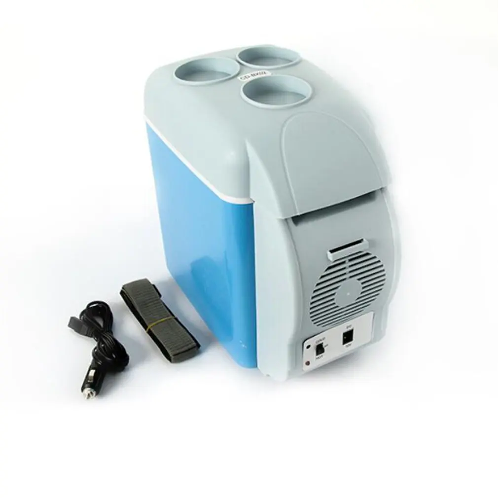 

7.5L Car refrigerator car Travel Vehicular Fridge Dual-use portable hot and cold mini heating and cooling box with cup holder