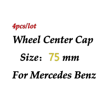

4PCS 75MM ilver Car Wheel Rim Center Hub Cap Badge Logo Cover For Mercedes AMG GLE GLS W164 W212 W211 C260 ML400 Class