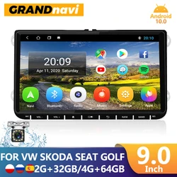 GRANDnavi – Autoradio Android 2din avec lecteur multimédia et GPS, pour Volkswagen VW Polo, Jetta, Skoda, Octavia 2, Golf 5 7 et Touran 