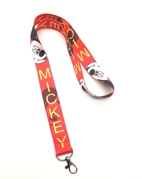 

30 pcs cartoon mickey head Neck Strap Lanyards Badge Holder Rope Pendant Key Chain Accessorie