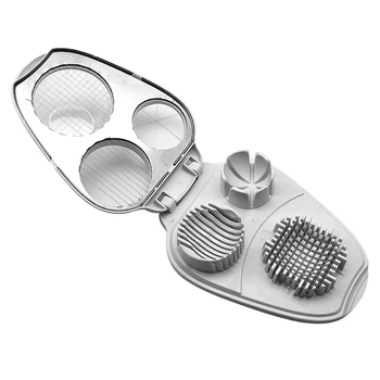 

Egg Slicer Cutter 3 In 1 Stainless Steel Manual Egg Slicers - Hard Boiled Eggs Slicer Tool - Kitchen Tool Gadget