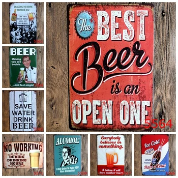 

10PCS Random shipment Vintage Metal Painting wholesale Tin Signs Bar Pub Home Cafe Wallpaper Art Decor Mural Poster Metal Craft