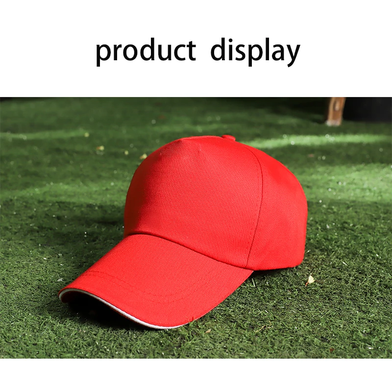 Summer unisex baseball cap multicolor casual choice baseball cap custom logo sandwich solid color hat printing brand text 6