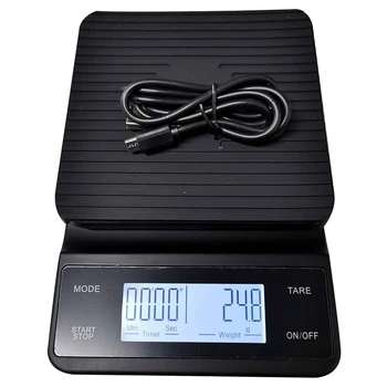 

0.1G-3Kg Timer Coffee Scale Household Bluetooth Kitchen Food Scale Charging Section