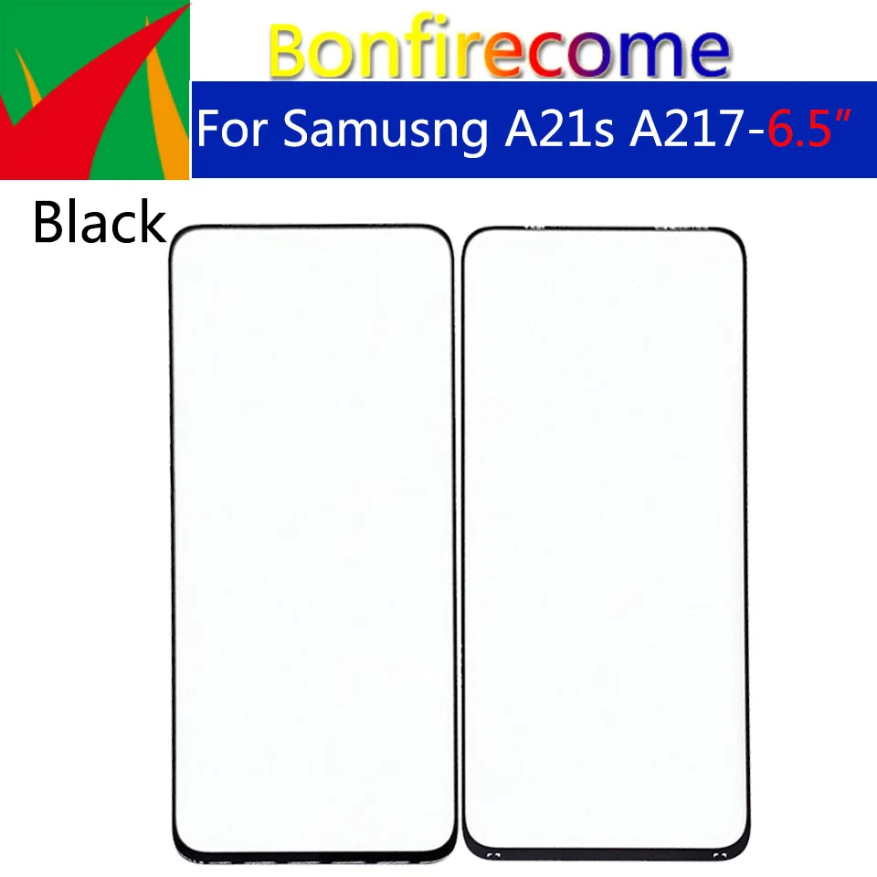 

10 штук в партии, для Samsung Galaxy A21s Передняя панель сенсорного экрана для SM-A217F SM-A217M SM-A217N LCD внешняя стеклянная крышка объектива Замена