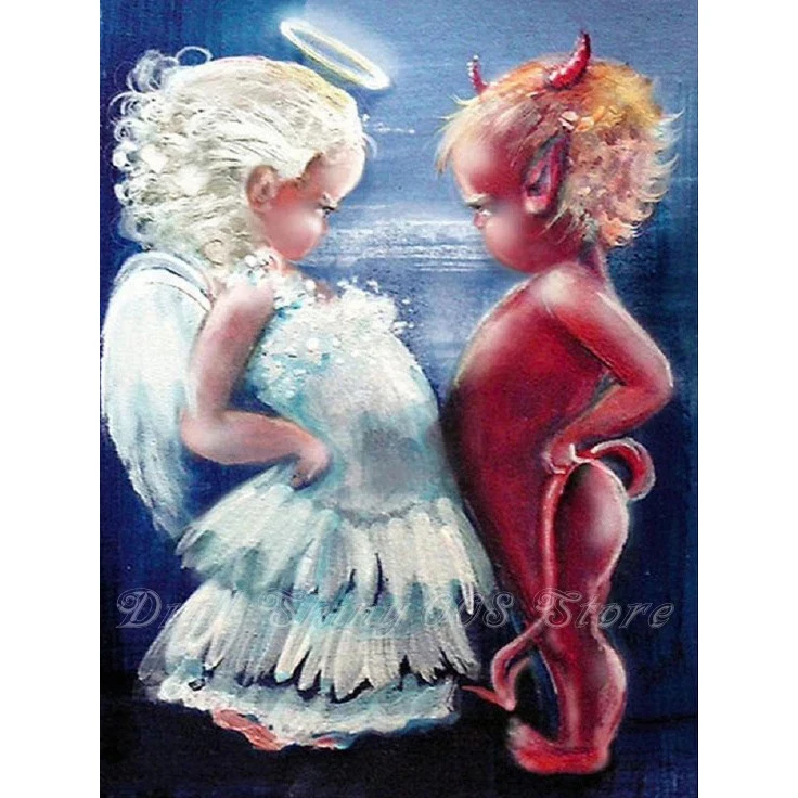 Full Drill Diamond Painting 5D Embroidery Cross Crafts Stitch Home Decor Angel