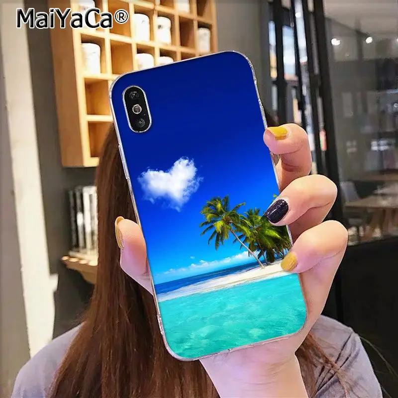 Чехол для мобильного телефона MaiYaCa с морскими волнами, пляжным распылителем, океанским островом для Apple iphone 11 pro 8 7 66S Plus X 5S SE XR XS MAX