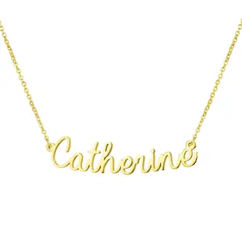 

Corrente Custom Nameplate Necklace For Women Men Personalized Gold Color Chains Pendant Necklace For Birthday Special Gift