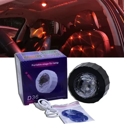 Usb recarregável luz do estágio mini rgb lâmpada de projeção festa dj discoteca bola luz interior lâmpada clube led efeito mágico para a decoração do carro