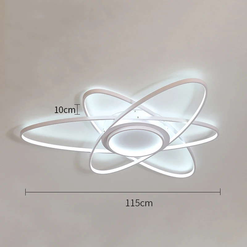 Modern LED living room ceiling lamp Nordic ceiling lights lighting home led lamp art hall bedroom Interior decoration hanging la - Цвет корпуса: White 115CM