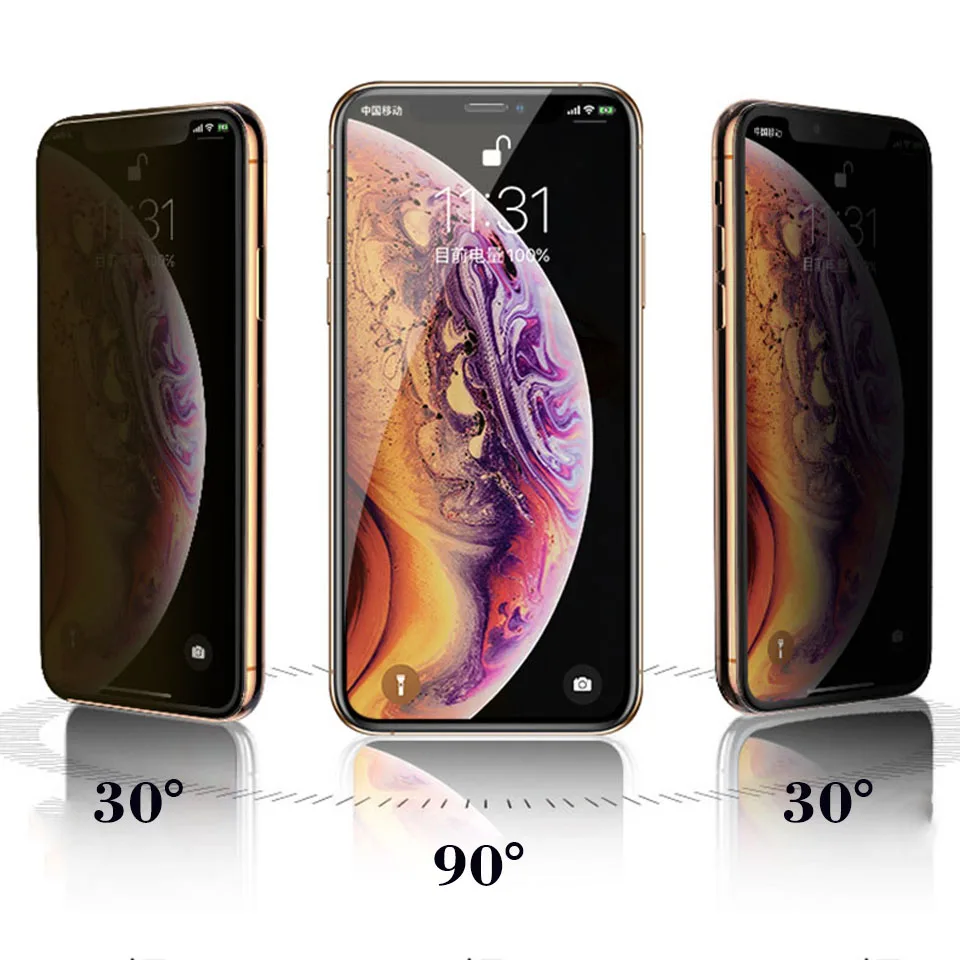 10Pcs/Lot Anti Spy Tempered Glass For iPhone 14 11 12 13 Pro X XSMAX XR 6 7 8 Full Cover Private Screen Protector Privacy Glass