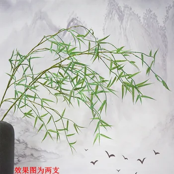 

Artificial Bamboo Leaves Flower Bamboo Willow Living Room Decorative Table Willow Wicker Green Plant Home Decoration