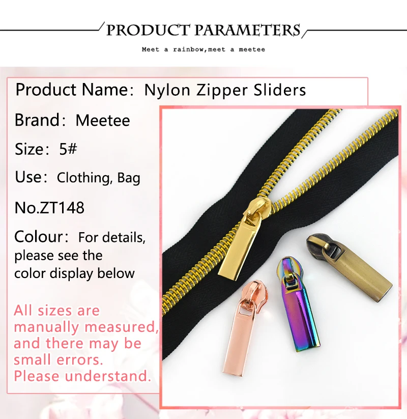 pçs meetee zíper sliders para zíperes de náilon para baixo jaqueta bolso zip cabeça saco zips extrator reparação diy costura acessórios