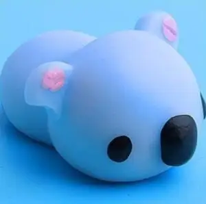 Мягкое Животное Игрушка выдавливание Mochi рост антистресс Abreact мяч мягкий липкий милый забавный подарок - Цвет: blue bear