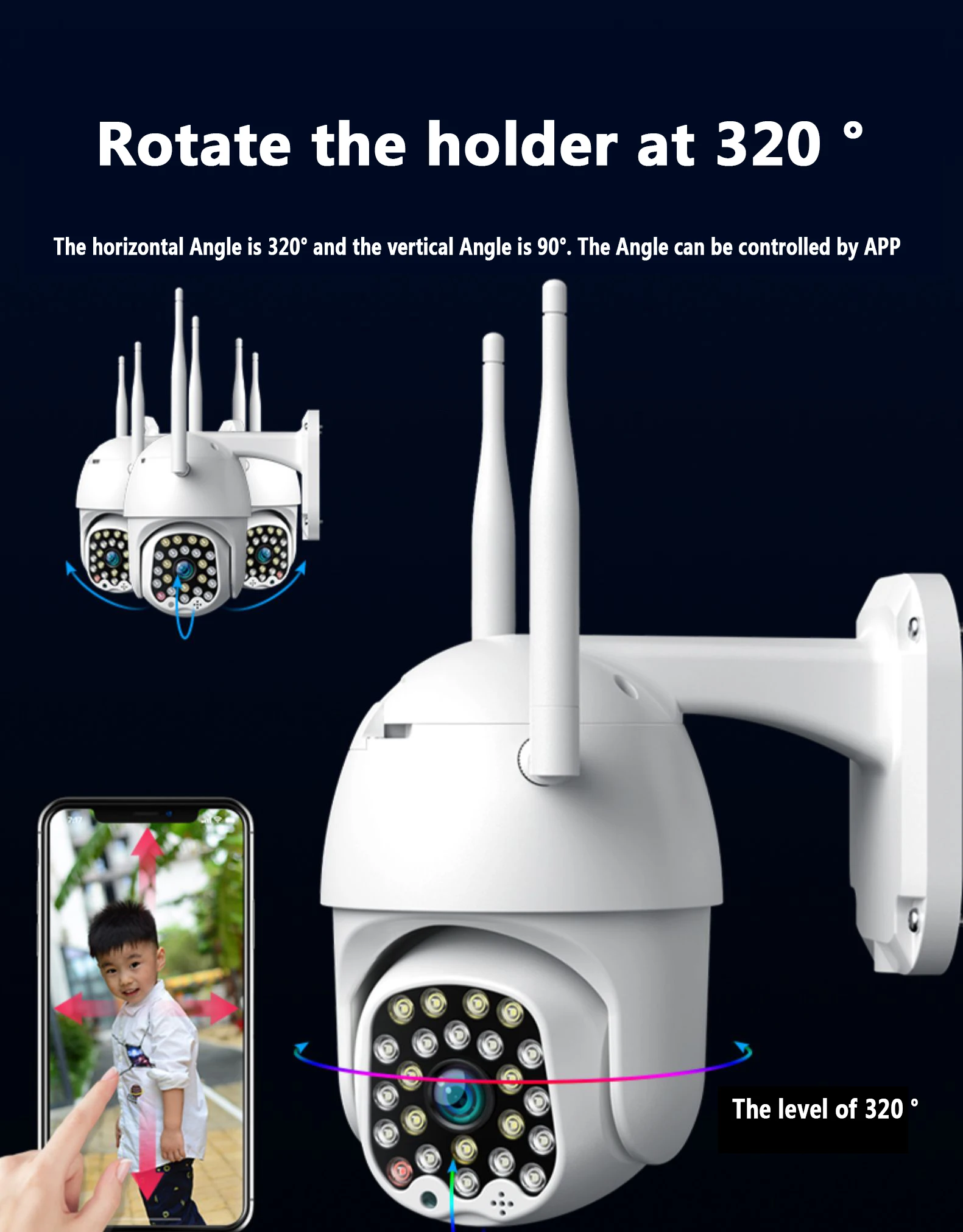 1080P PTZ 5MP наружный водонепроницаемый беспроводной Wifi камера звуковая и световая сигнализация Автоматическая камера слежения 23 Света CCTV безопасности