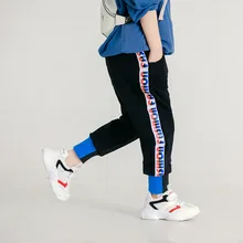 Tb/спортивные штаны для мальчиков г. Новые стильные весенне-осенние детские брюки тонкие повседневные брюки для больших мальчиков модные 102