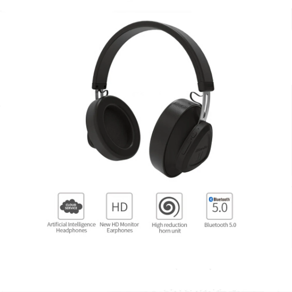 Синяя bluetooth-гарнитура HyunTM, прозрачные двусторонние стереонаушники высокого разрешения, Новые смарт-наушники AI